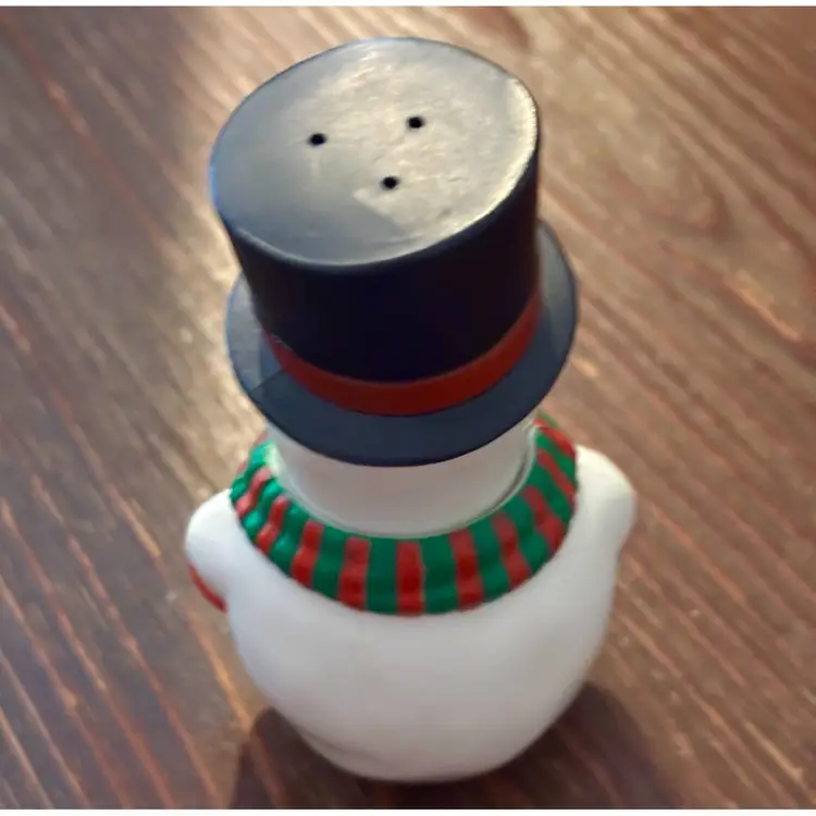 Vintage Avon Stacking Snowman Salt & Pepper Shaker with Original Stoppers