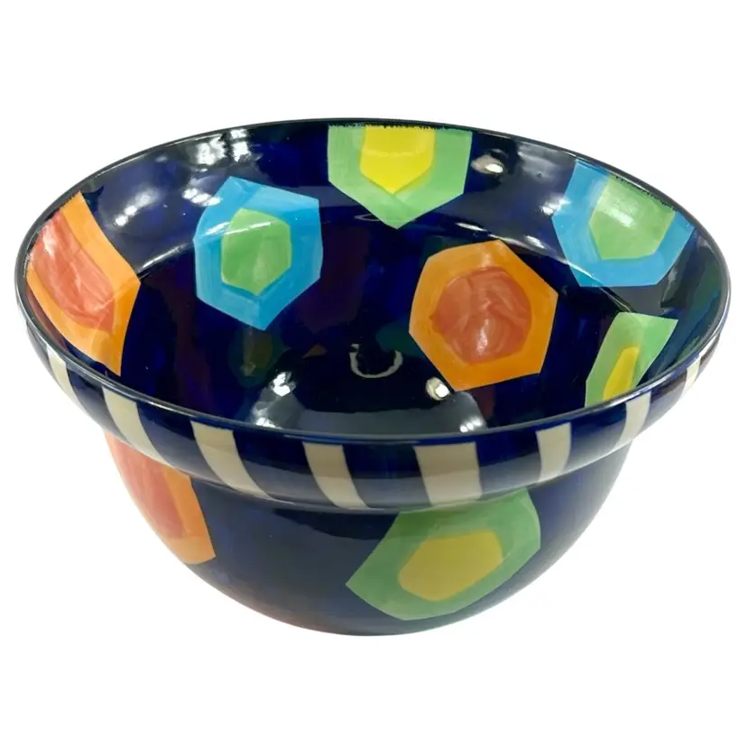 Vintage 1990’s IKEA “Protest” Colorful Ceramic Mixing Bowl