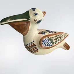 Tonala Pottery - Pelican Mexican Folk Art - VTG