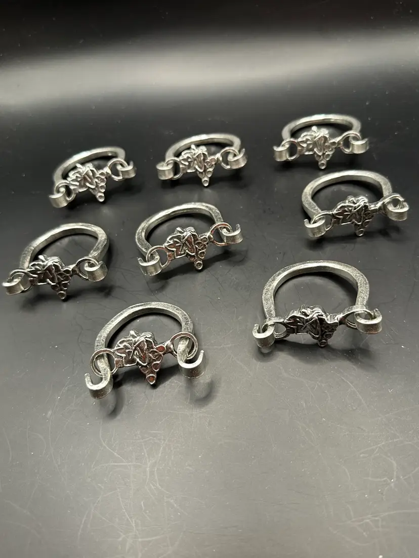 8 TW Pewter Napkin Rings