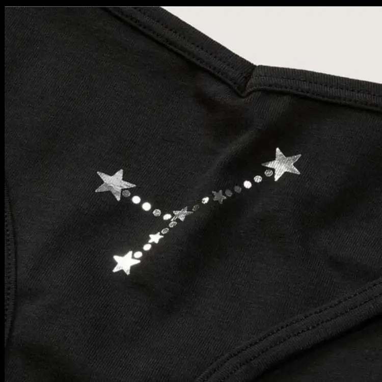 L-Victoria's Secret PINKCOTTON BIKINI UNDERWEAR Constellation✨️ Cancer NWT