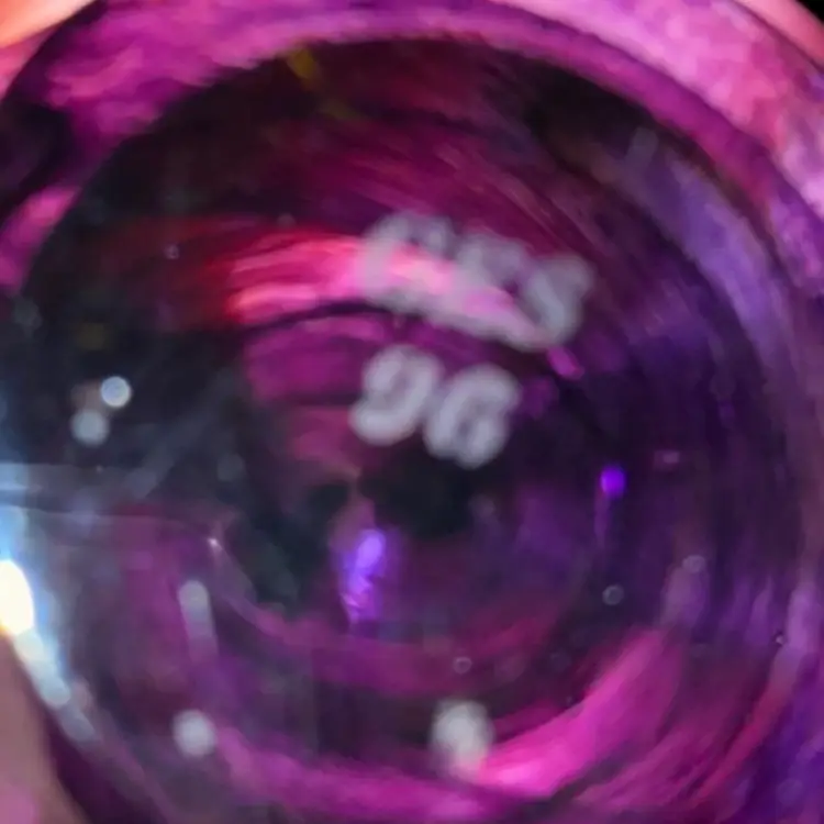 #27- Vintage 1996 Glass Eye Studio Paperweight - Purples 2.5"