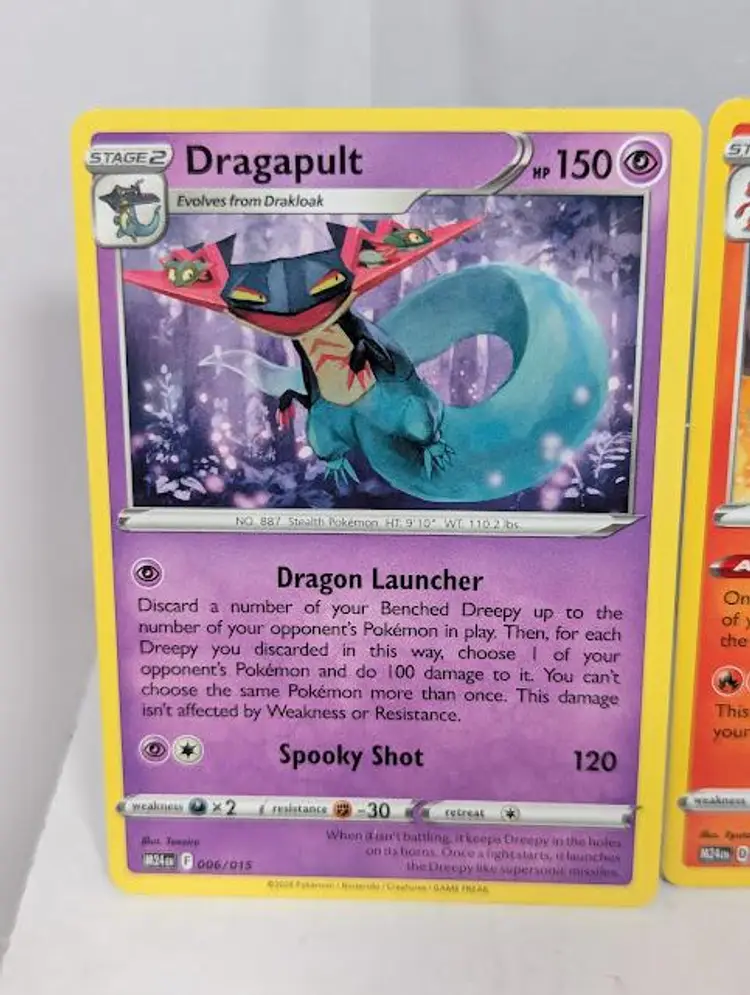 NEW!-McDonald’s Pokémon Card lot of 3 Dragapult, Charizard, Hatenna NON-Holo M24EN -Free Shipping!
