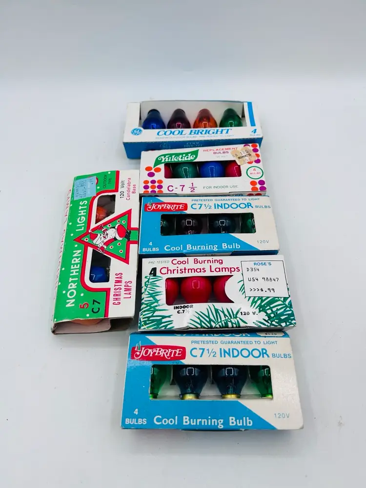 Mixed Branded  bundle of vintage Christmas lights bulbs