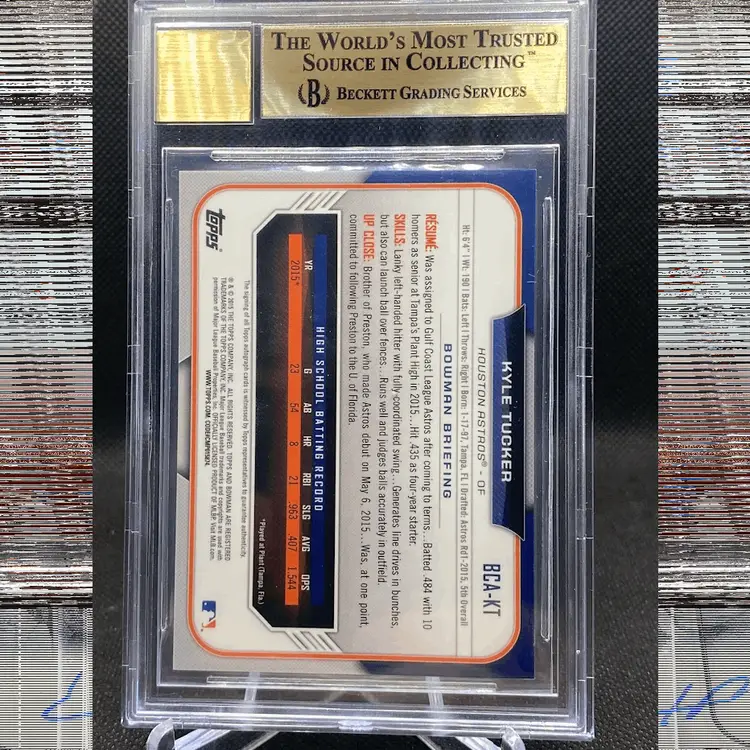 2015 Bowman Chrome Draft Kyle Tucker bcakt 1st BGS 9.5