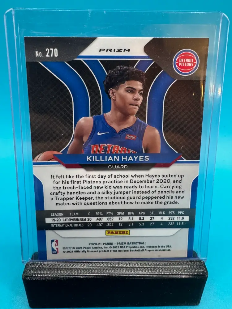 Killian Hayes Silver Prizm RC Detroit Pistons