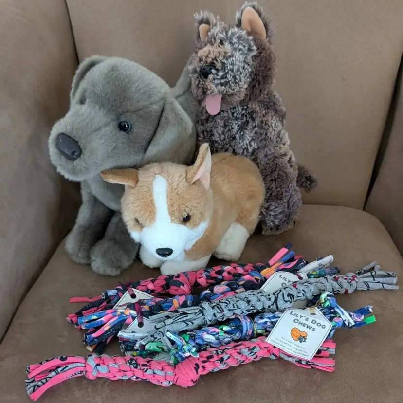 Lily's Small Dog Chew - Pink & Grey