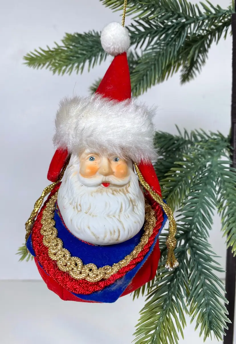 Hannukah Santa Holiday Tree Ornament Christmas 5.5"