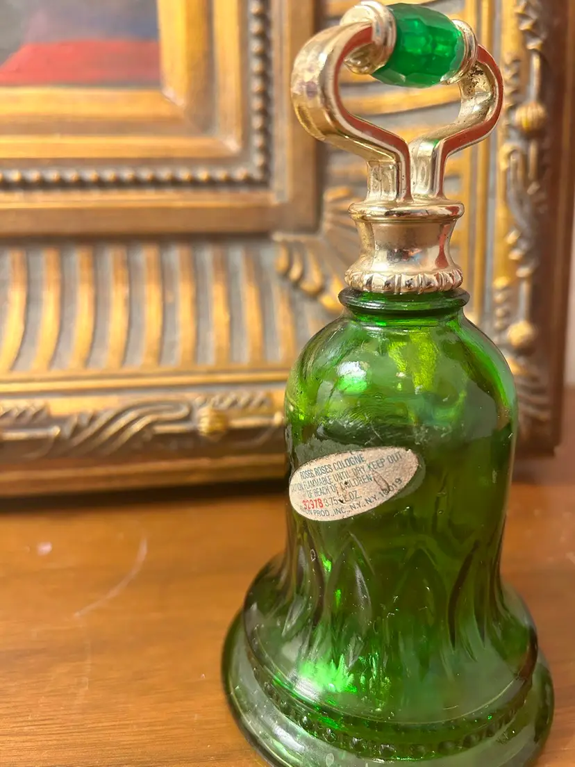 Vintage 1978 Avon Emerald Green Perfume Bottle