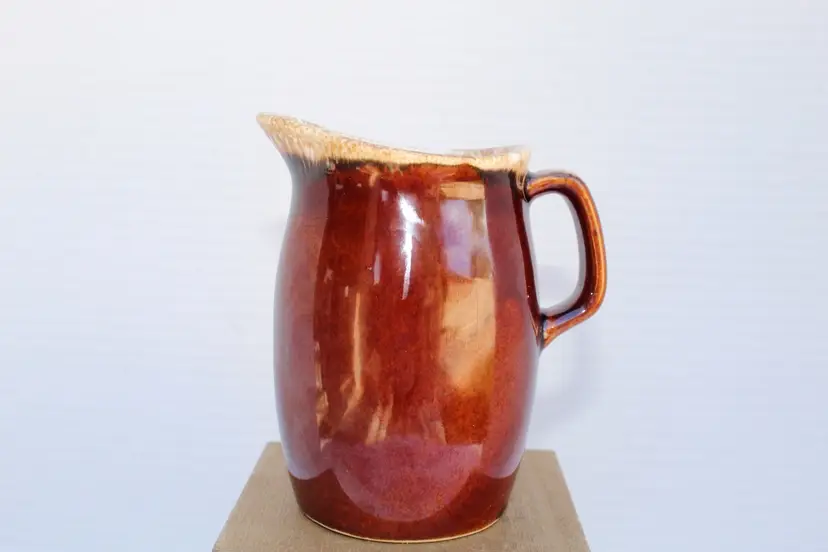 Vintage Hull Creamer USA Pottery Brown Drip Glaze Oven Proof