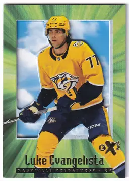 2023-24 E-X2000 #142 Luke Evangelista RC Nashville Predators Hockey Card