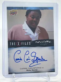X-Files Carrie Cain-Sparks On-Card auto