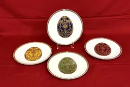 Set of 4 Limoges France Faberge Egg Plates