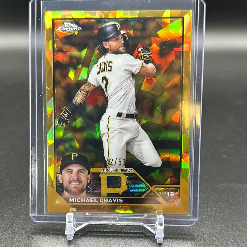 Micheal Chavis 2023 Topps Chrome Sapphire Gold /50 Washington Nationals