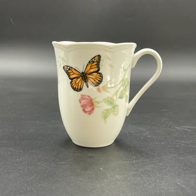 Lenox Butterfly Meadow Monarch Coffee Mug Cup Drinkware Kitchenware Fine China