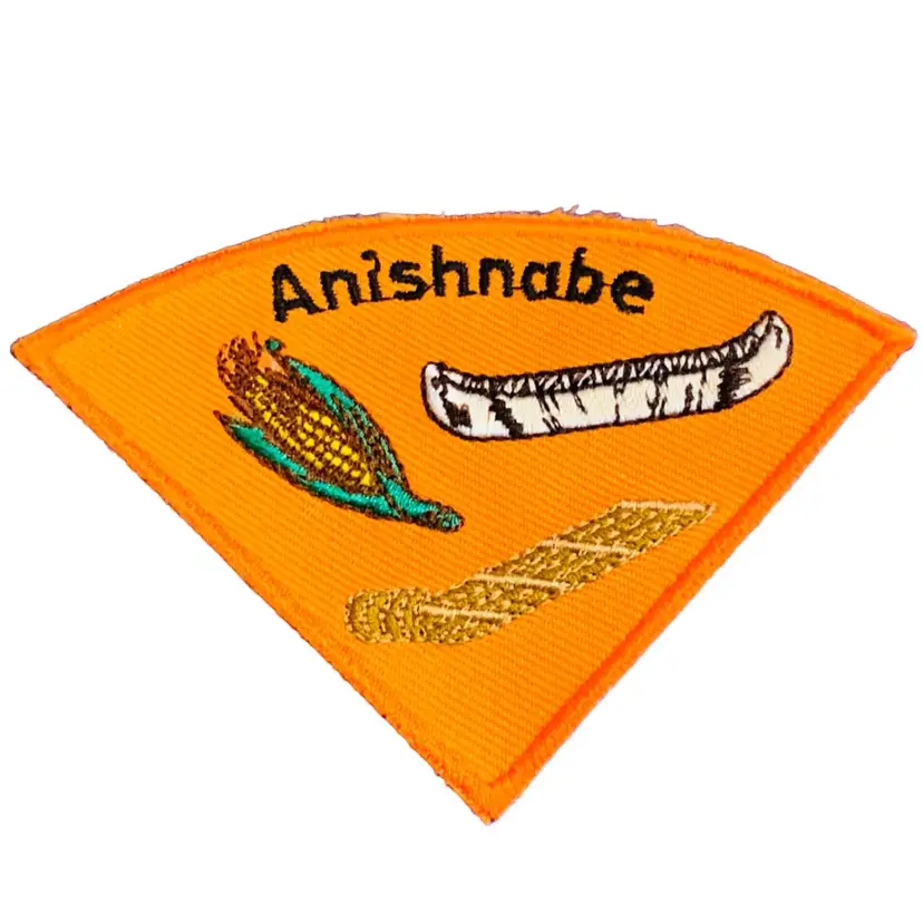 Vintage Scouting Fun Patch : Anishnabe Camping Patch