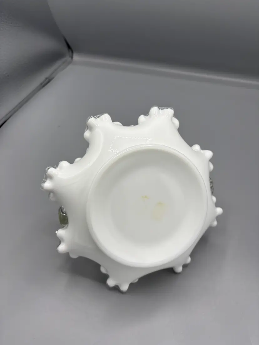 Fenton Violets in the snow bride basket