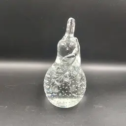 Vtg Art Glass Pear Paperweight