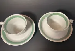 Vintage Arabia Suomi Finlandia, Made in Finland Demitasse Cups and Saucers