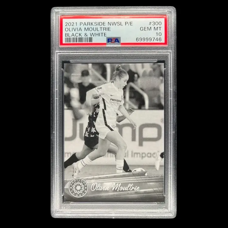 Olivia Moultrie 2021 Parkside NWSL Black And White /700 PSA 10 Soccer Card