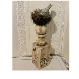 Made By Me Bird On Nest Sitter 16”