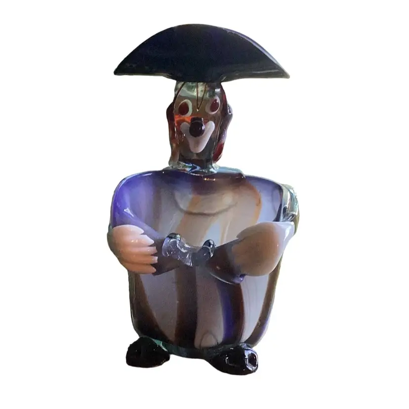 Vintage Italian Art Glass Cavalier Soldier Planter Or Very Large Cigar Ashtray