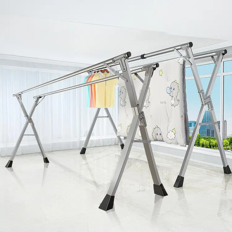 SOGA 2X 2m Portable Standing Clothes Drying Rack
