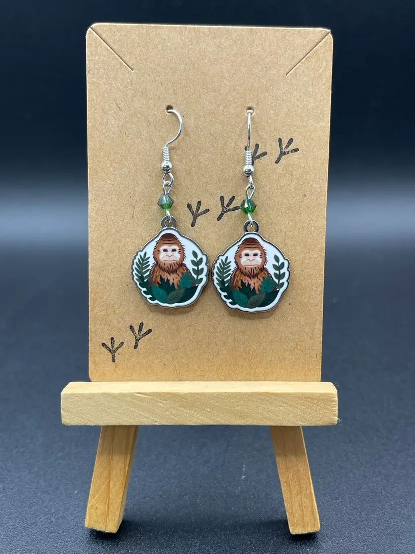 Handmade Bigfoot Earrings