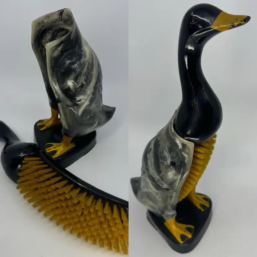 Vintage Duck Lint Natural Hair Brush- Made in England