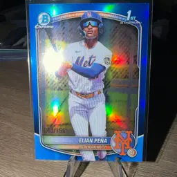 2025 Bowman Chrome Elian Pena /150 True Blue New York Mets