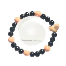 Stretchy Bracelet orange heart