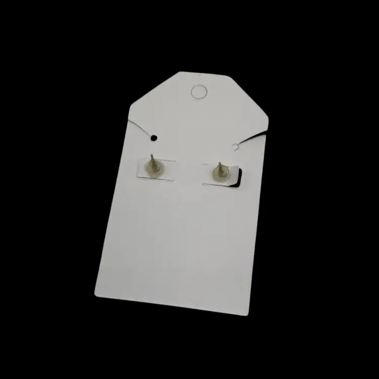 Silver Tone Square Earrings