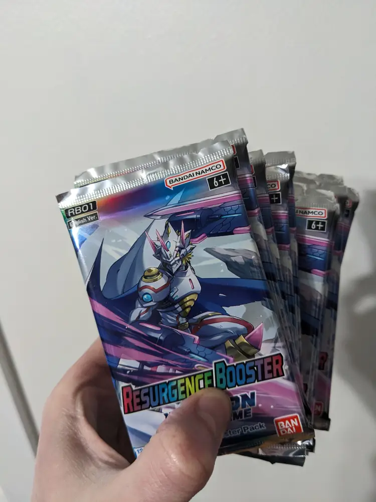 12 digimon card game booster packs resurgencen