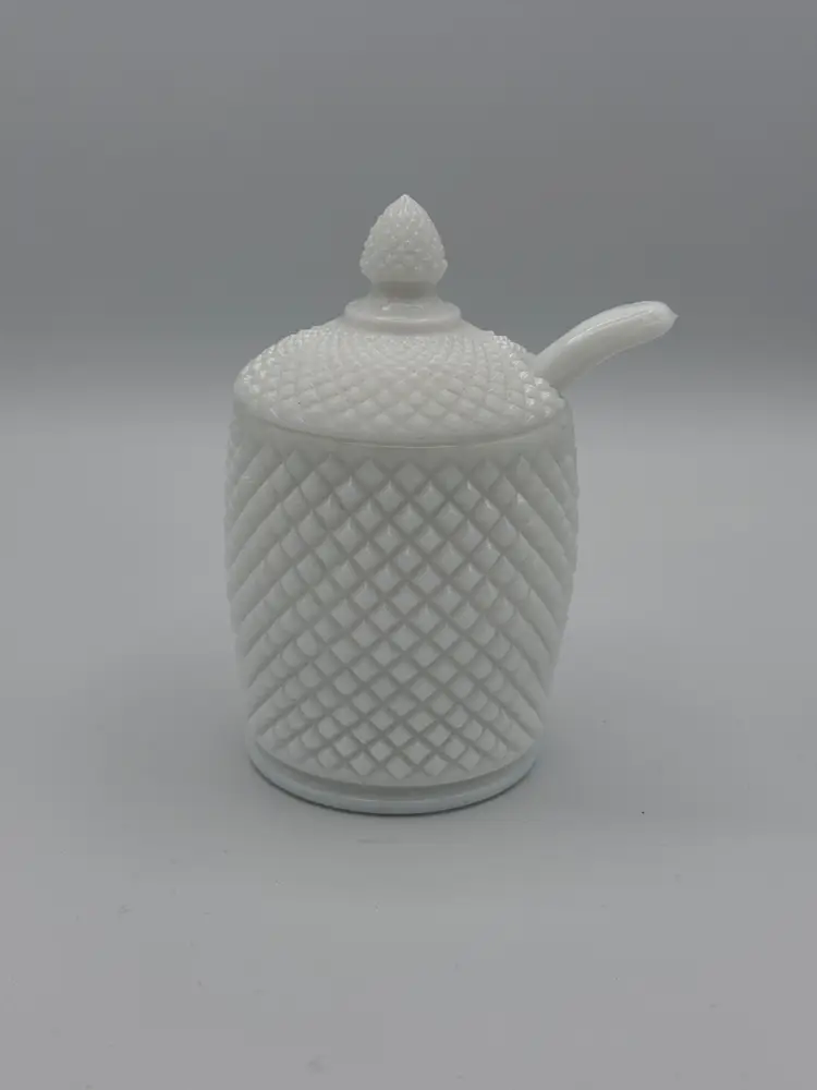 Westmoreland Hobnail Milk Glass Marmalade Dish