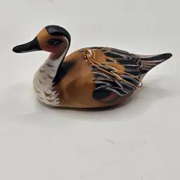 Vintage duck Christmas Tree ornament plastic Hong Kong