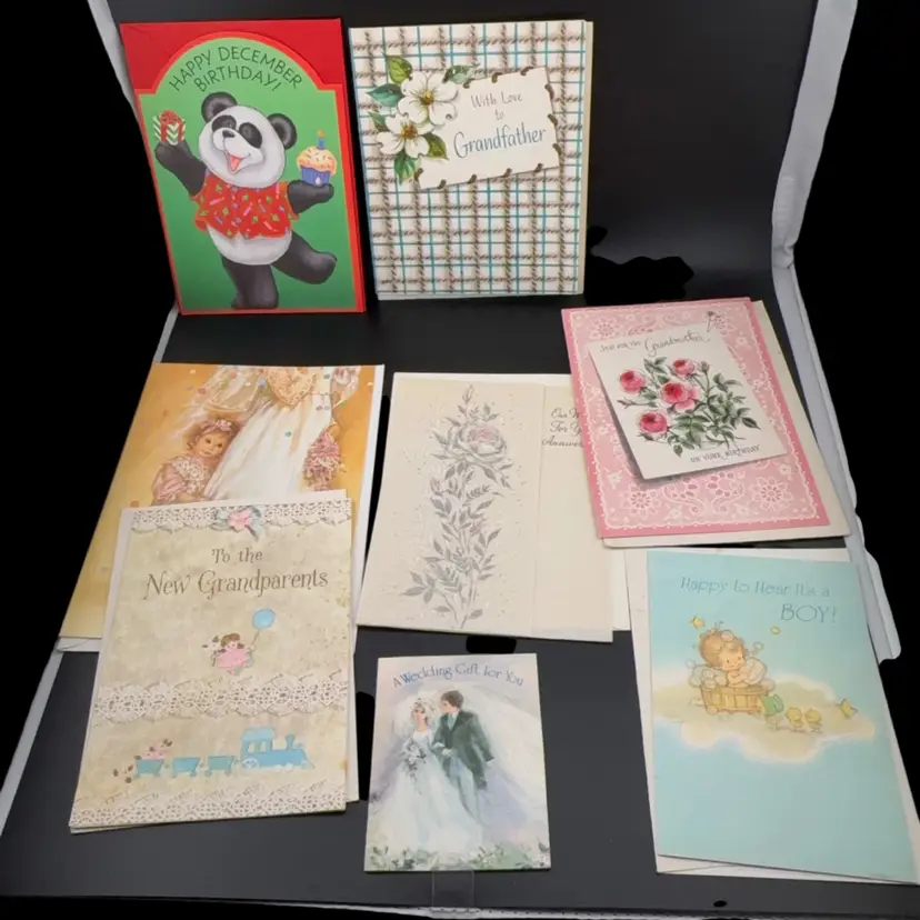 8 Vintage Greeting Cards