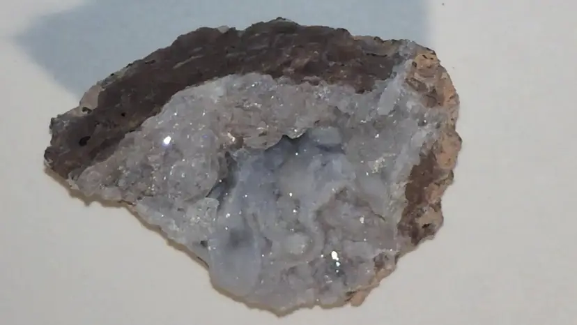 Natural Quartz Geode with Sparkling Crystals 13.4 Grams 1 1/2" x 1" x 3" Round