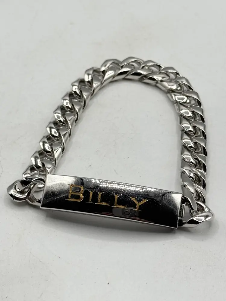Vintage Speidel silver id name Billy bracelet