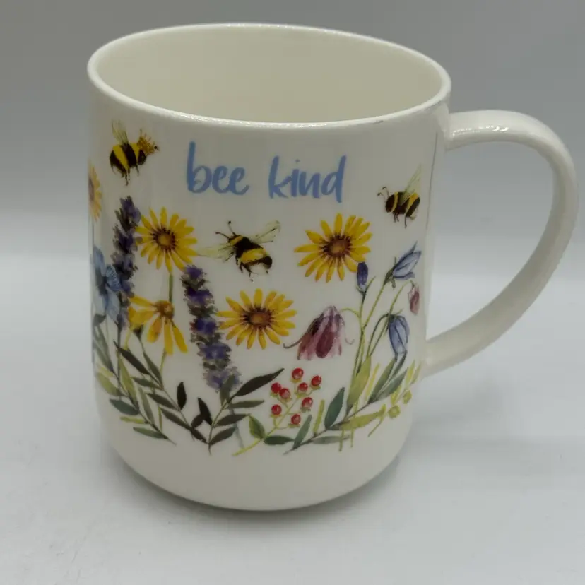 “Bee Kind” Bone China Mug By Harvest Green Studio