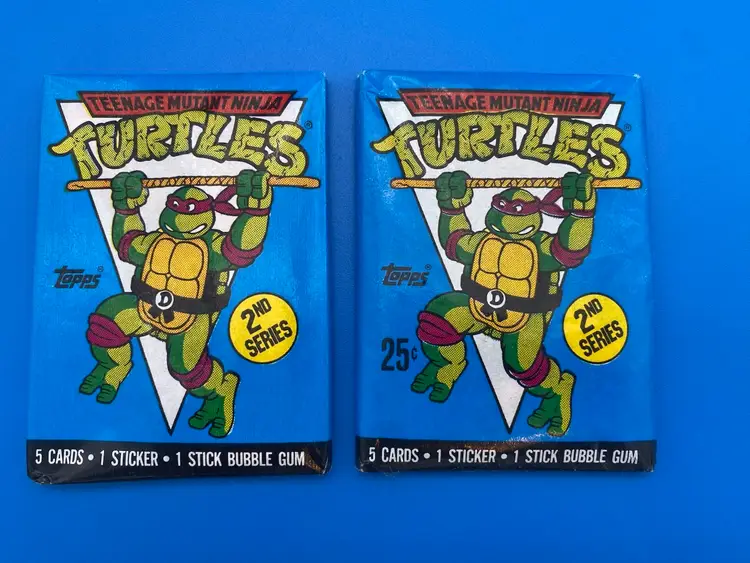 Topps Teenage Mutant Ninja Turtles 2nd Series Pair of Packs - Sealed 1990