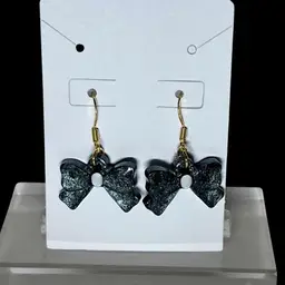 Black Bow Earrings