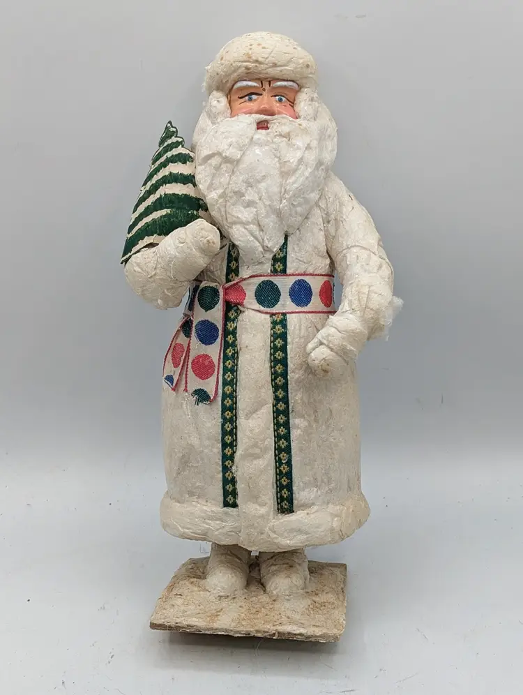 Vintage USSR Spun Cotton Ded Moroz Santa Claus Figurine 12 " Good
