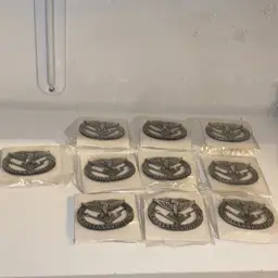 lot of 10 US Identification Career Counselor Badges, Rare