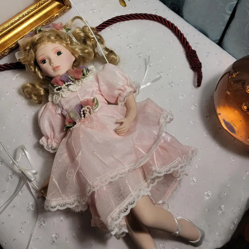 Heritage Signature Porcelain Ballerina Doll In Light Pink Dress