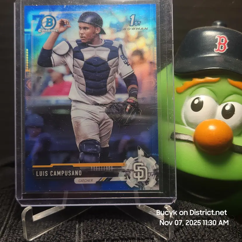 2017 Bowman Draft Chrome 70th Blue - Luis Campusano San Diego Padres 143/200