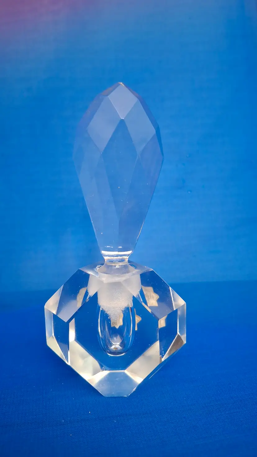 Vintage Hand Cut Crystal Perfume Bottle