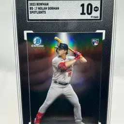 4. Nolan Gorman - 2023 Bowman Chrome Spotlight SGC 10 St. Louis Cardinals