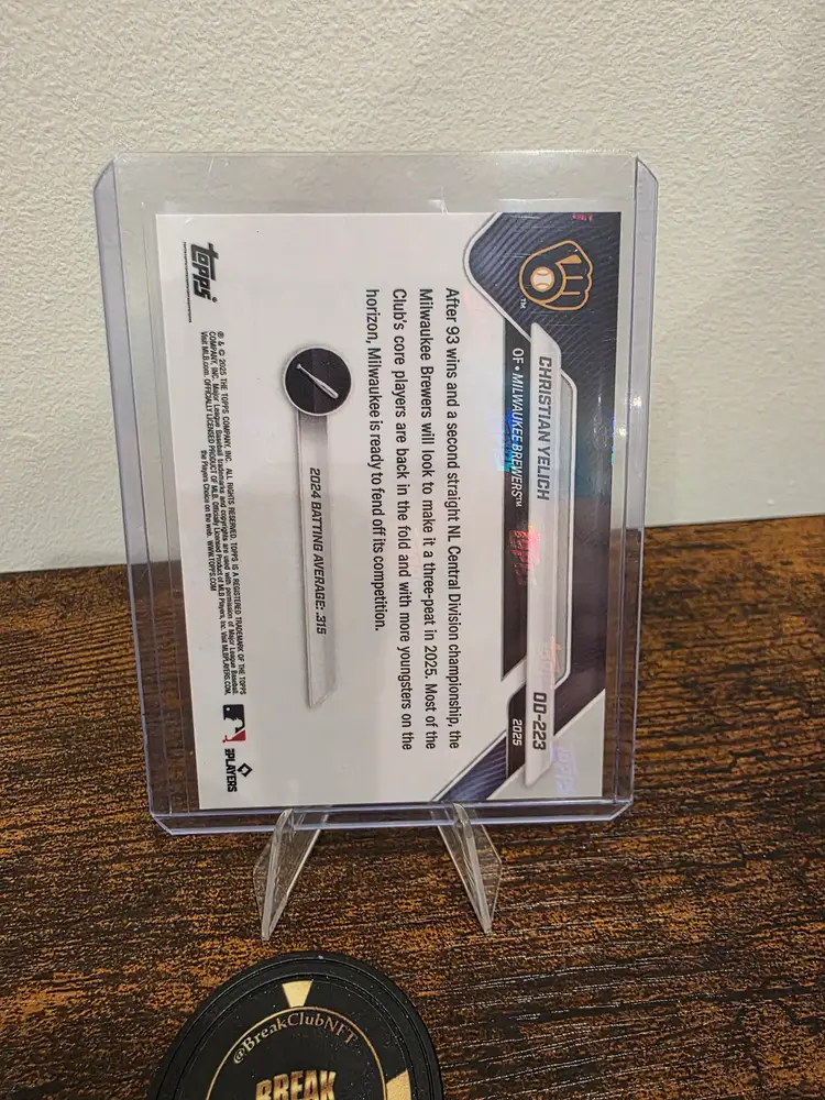 Christian Yelich Topps Now Road to Opening Day /50