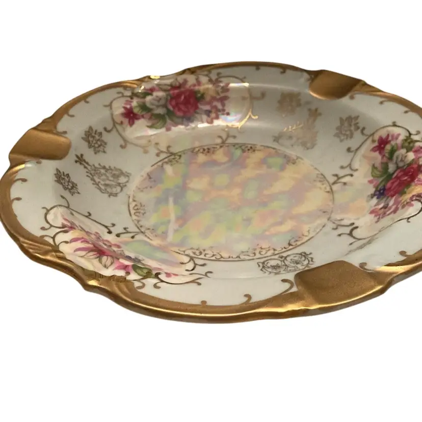 Vintage Porcelain Bowl With Iridescent Middle