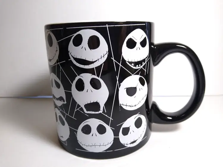 Disney Nightmare Before Christmas Many Faces Of Jack Glow Halloween Mug Cup GITD